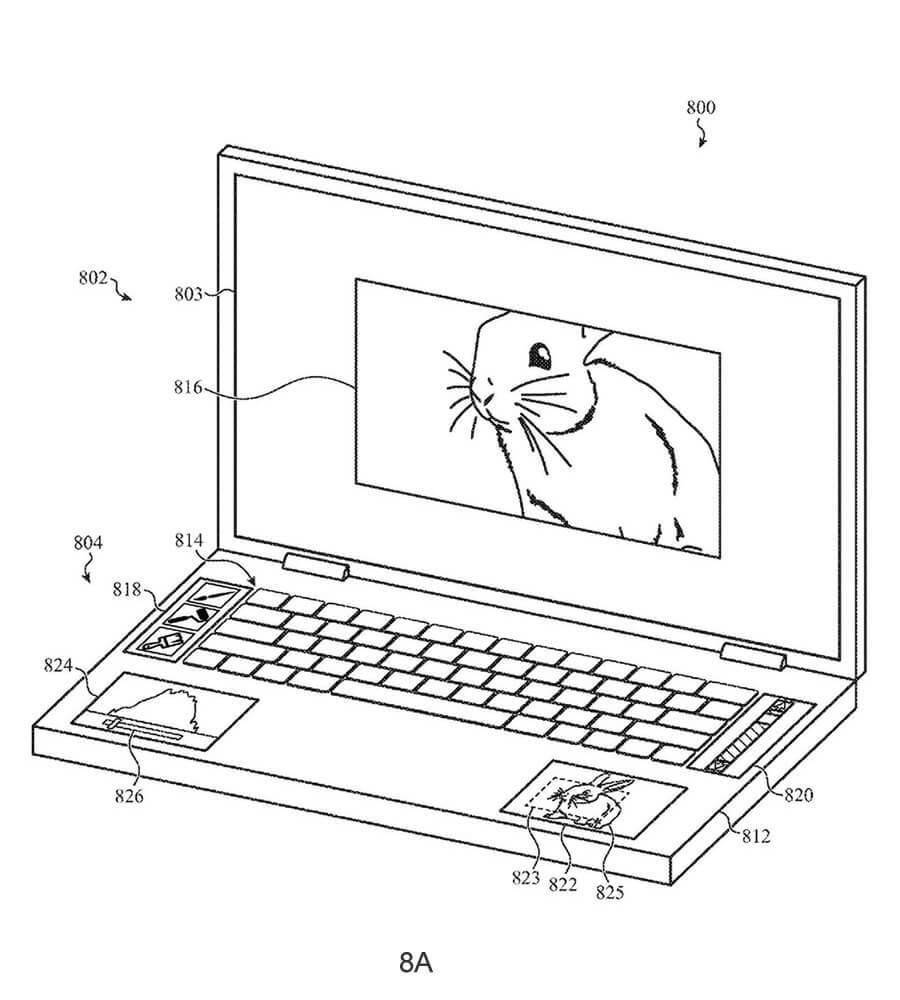 这份专利由myfixguide发现,它描述了一种 "动态显示界面"的笔记本电脑