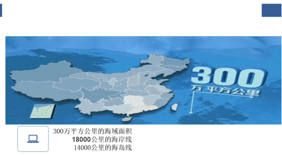 学生都知道我国有960万平方公里的陆地面积,而中国海洋国土面积有多大