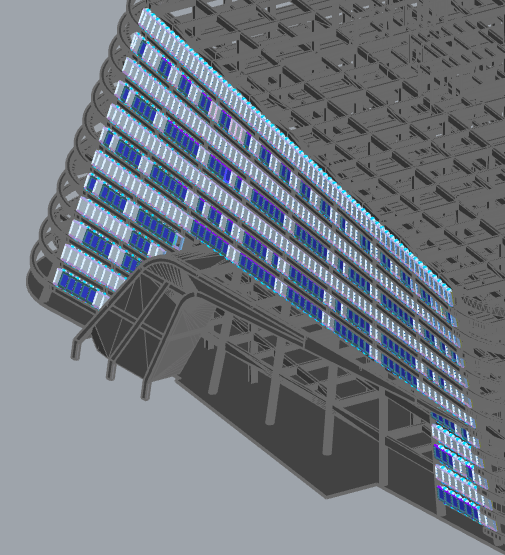 幕墙实现不了扭转面的难题在设计下料阶段由于西面538个小单元每一块