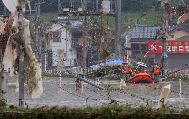 日本暴雨熊本县照片图片