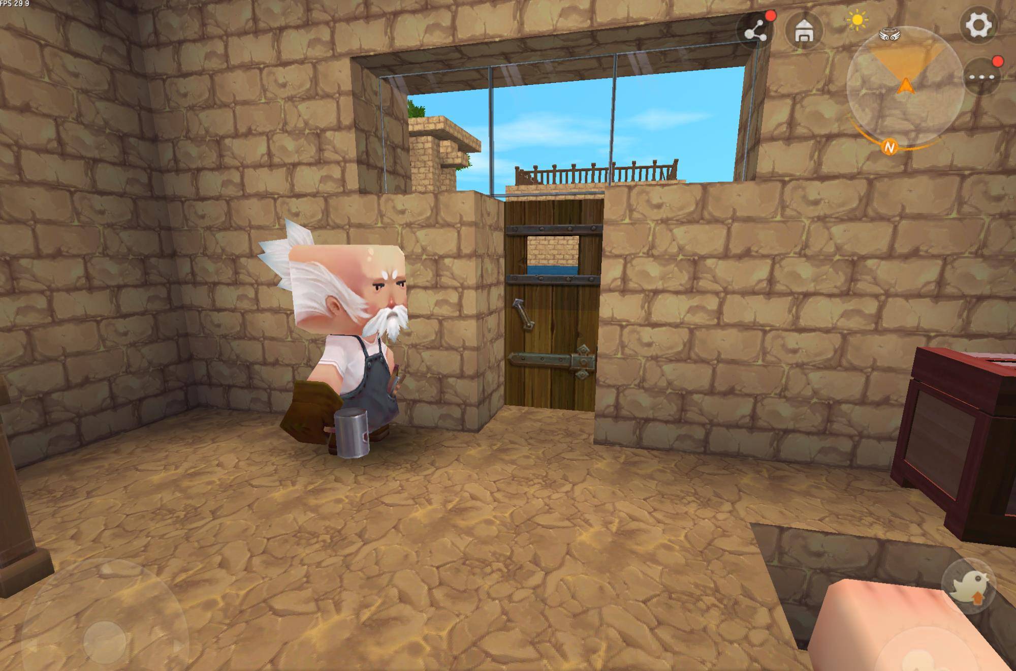 迷你世界一个人在家里太孤单找一些商人来陪自己吧