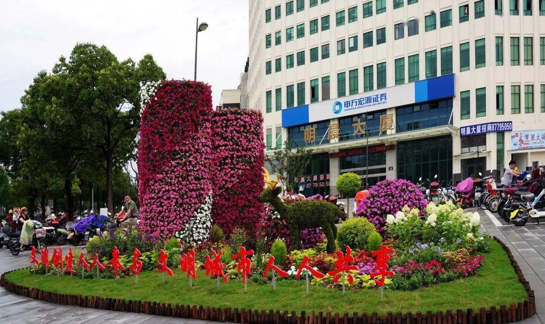 园林景观公益小品悄然绽放点亮我市城市景观_樱花公园