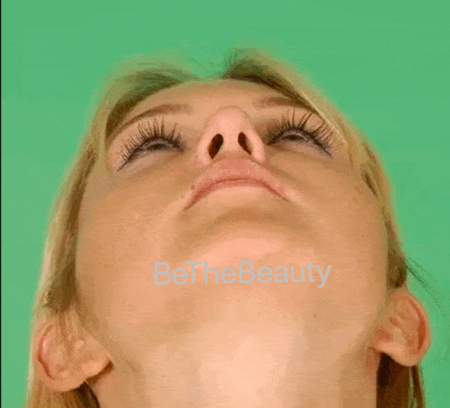 先说不扁凹的情况,常见于欧美人:仰角看,他们的面中和鼻基底鼻子往往