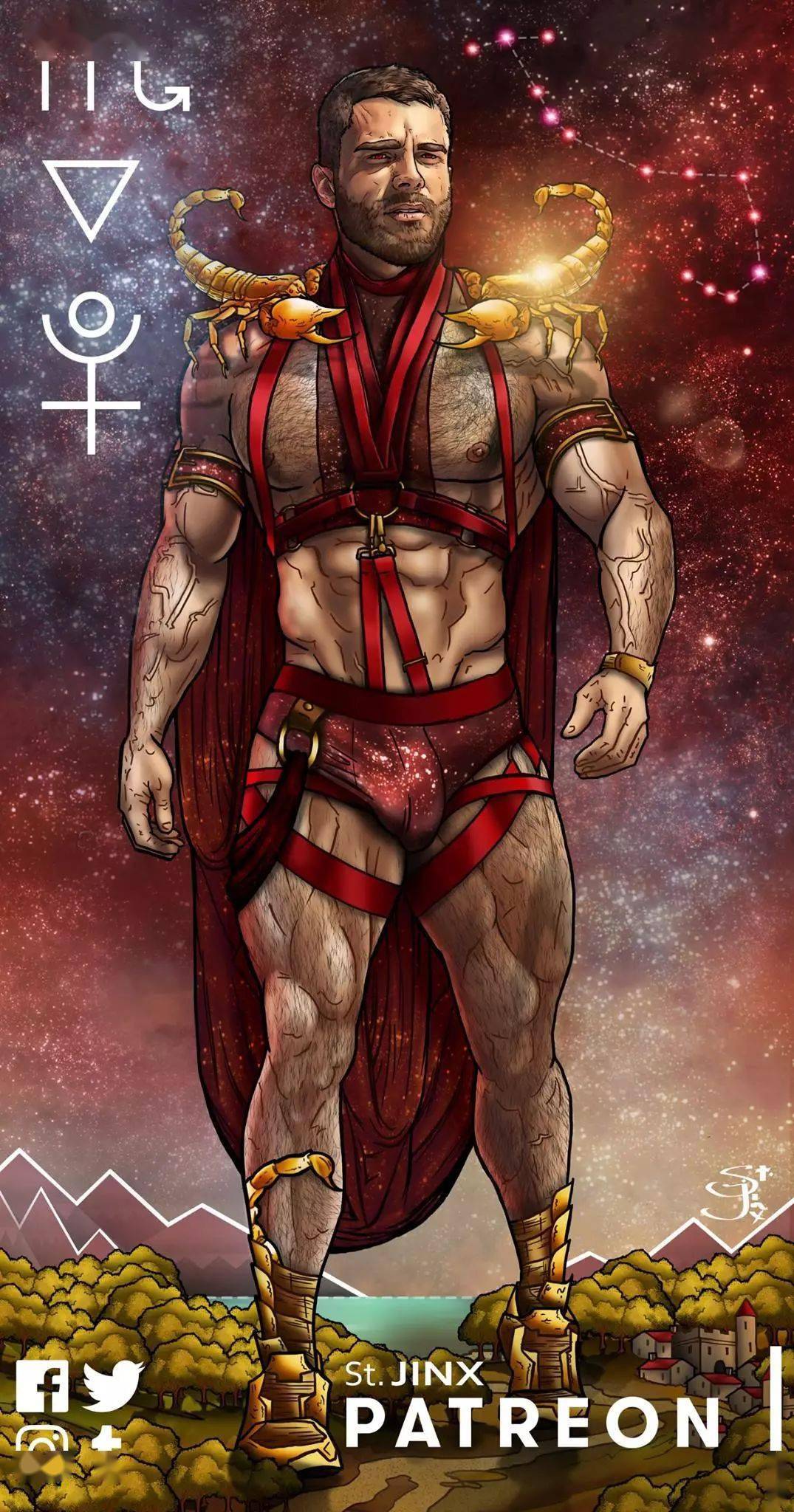 12星座肌肉守护神,够骚气的.