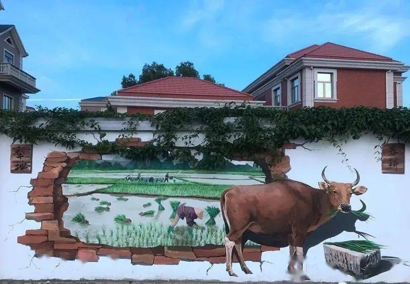3d立体画跳上农家围墙福清这个村好会玩