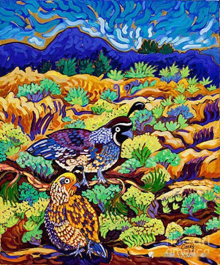 大众艺术网有节奏并充满活力的表现主义色彩和笔触美国现代印象表现派