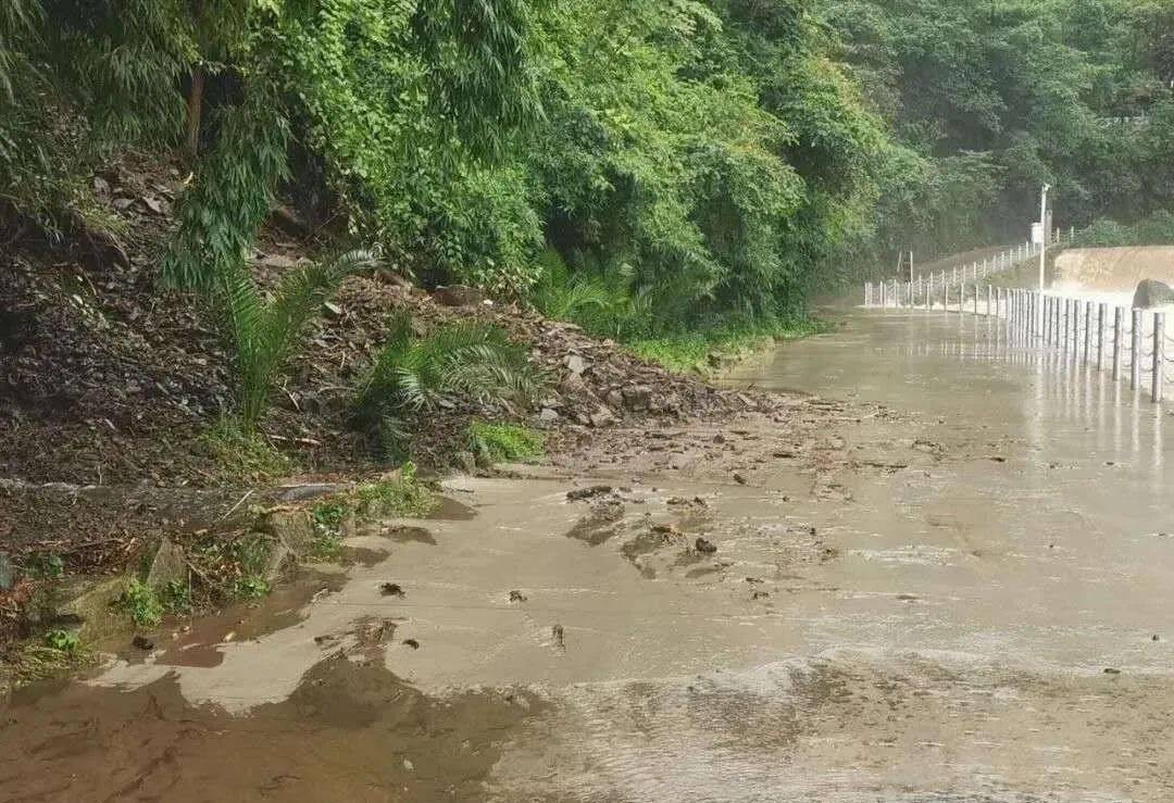 桃源河景區發生道路塌方