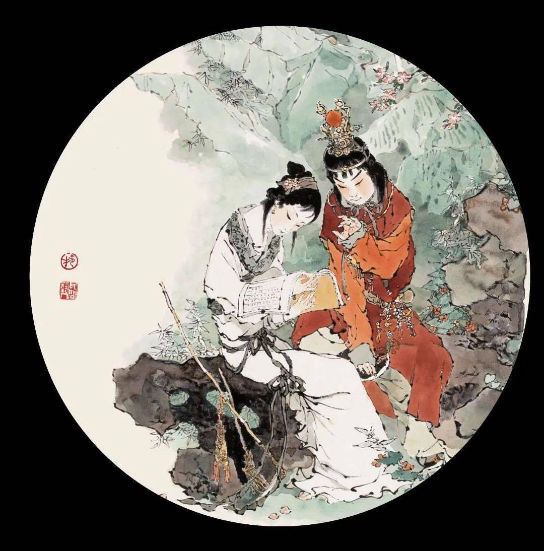 文创上新丨这款红楼梦签名宫扇,可以说相当高级了_黛玉