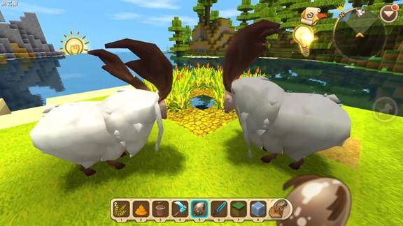 迷你世界测试版地图纯白教你打造自动收小麦的小羊