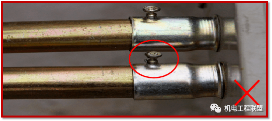 jdg管螺母必须拧断,kbg管必须点压到位;镀锌sc管必须丝扣连接且做接地