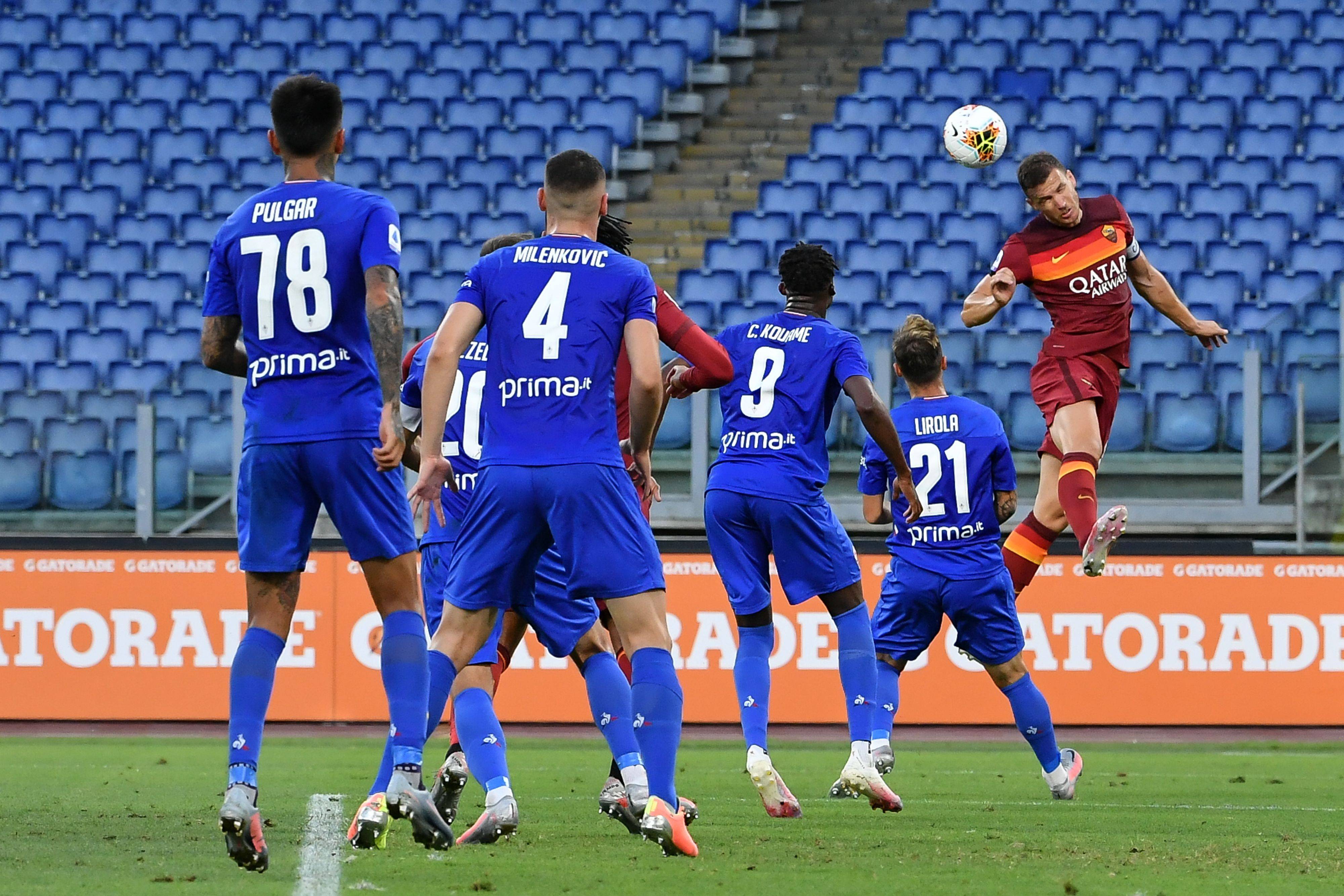 足球——意甲:罗马胜佛罗伦萨