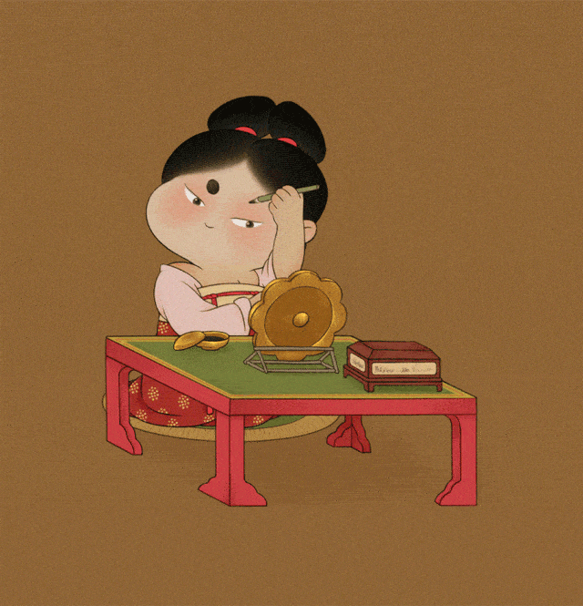 焦响乐创作了"胖脸吉祥"系列插画因为喜爱古风我也因此被这个朝代深深