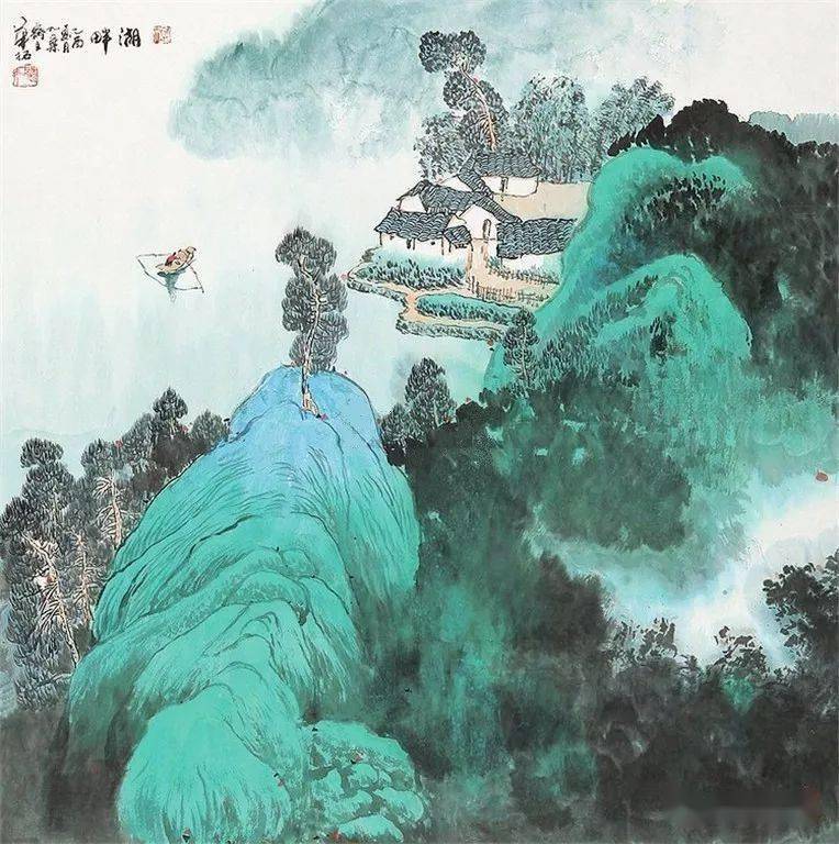 华拓的青绿山水,清爽养心!_画法