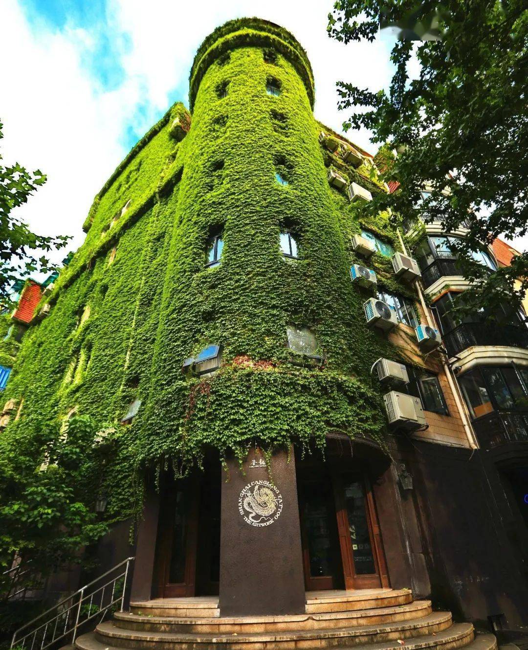 阅读上海||自带降温特效的"网绿"大楼,特别红!