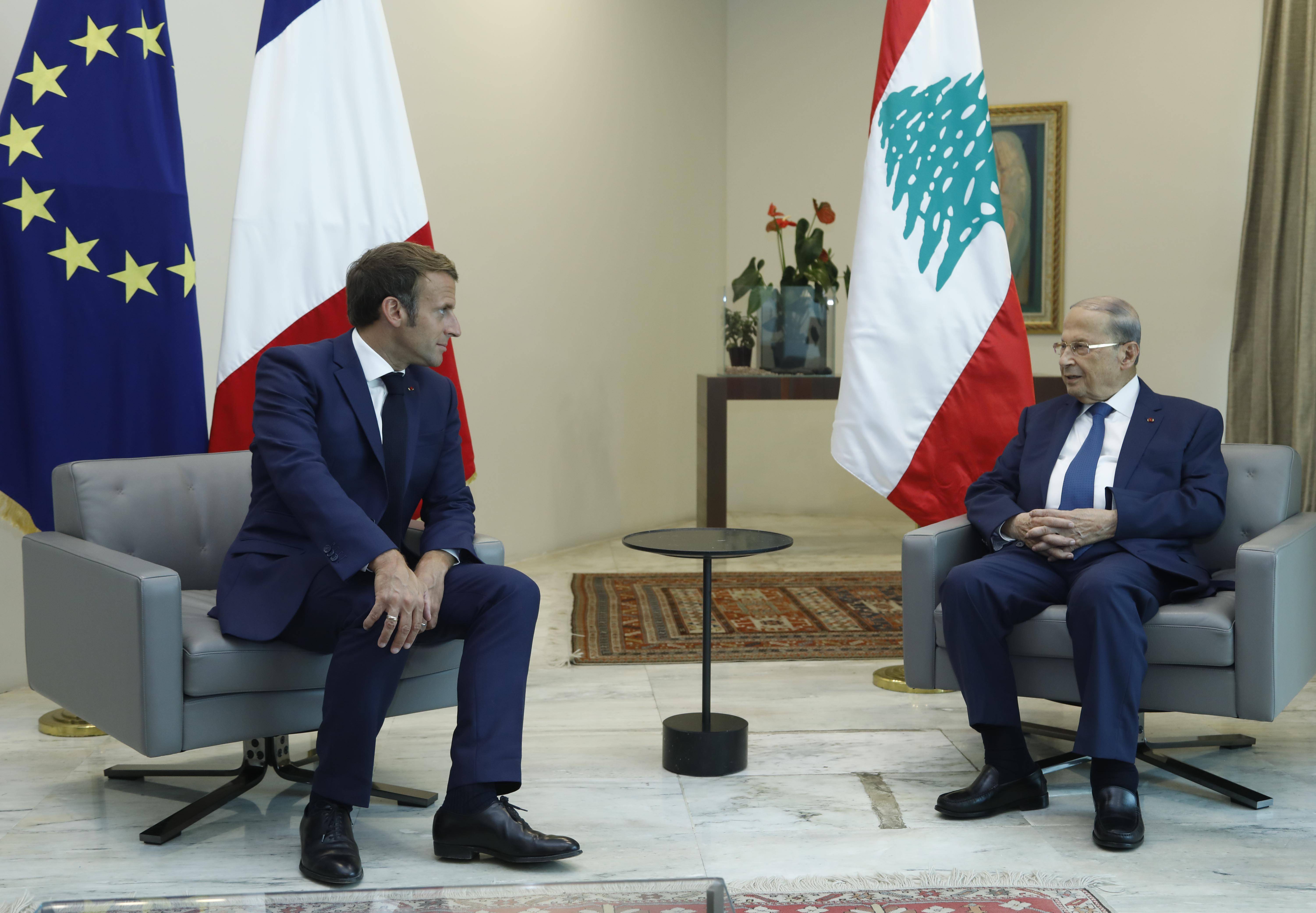 法国总统马克龙访问黎巴嫩