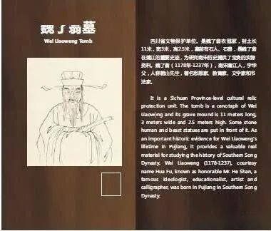 是魏了翁衣冠冢,封土长11米,宽3米,高2.