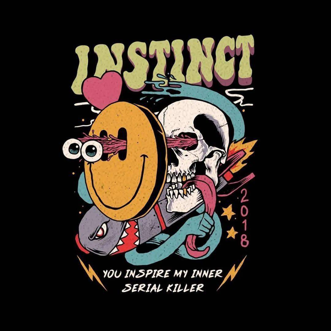 图案分享|服饰上的暗黑摇滚风格图案(中)