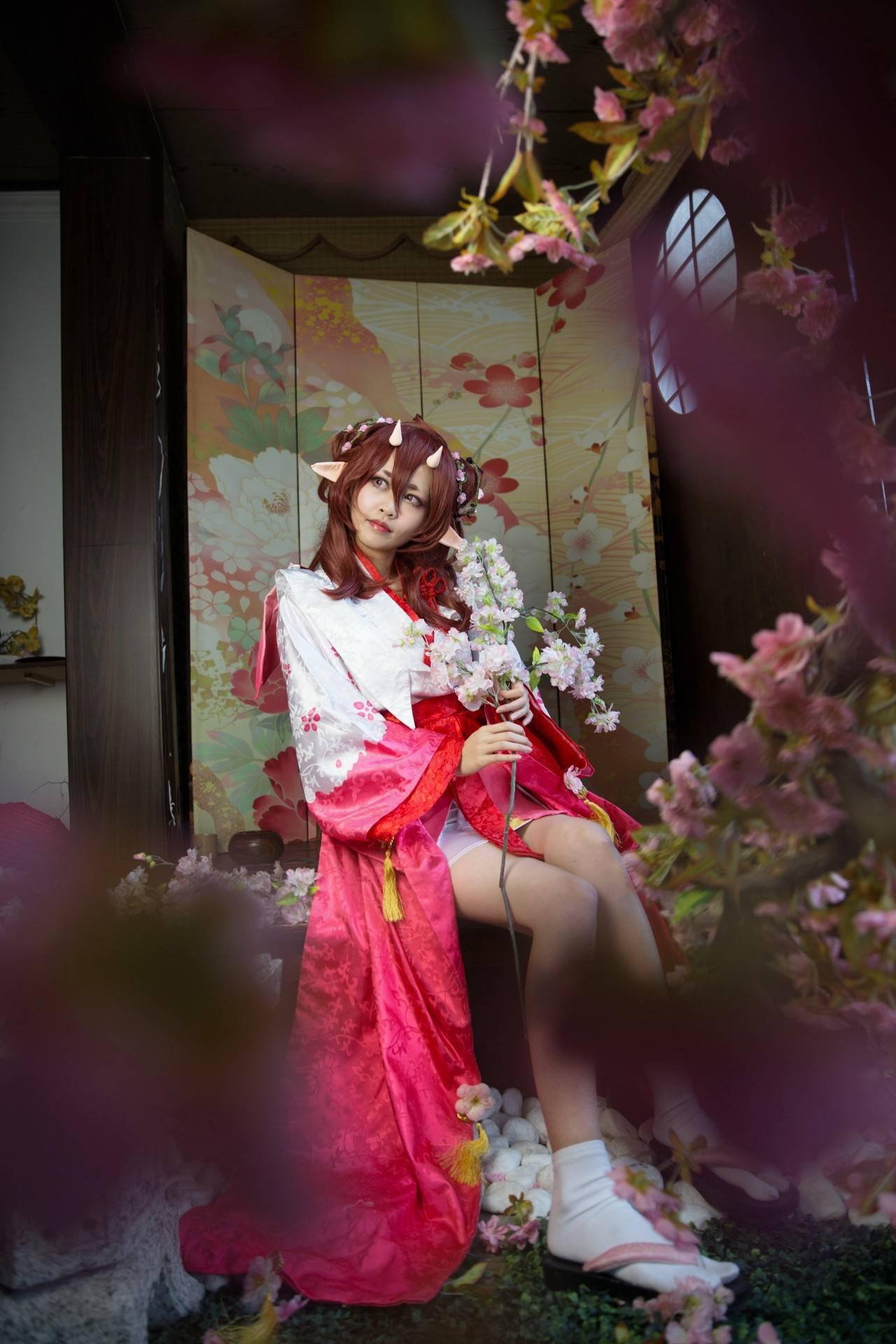 阴阳师桃花妖cosplay