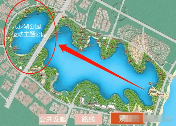 未來呈現的會是總面積約86萬平方米大型城市休閒公園,也是九龍湖新城