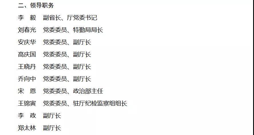 近日,据黑龙江省公安厅官网更新显示,黑龙江省副省长李毅,已兼任省