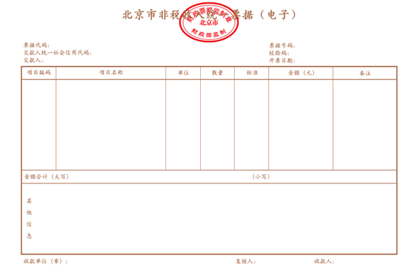 非税收入统一票据:企业日常经营有关的主要有下面这些