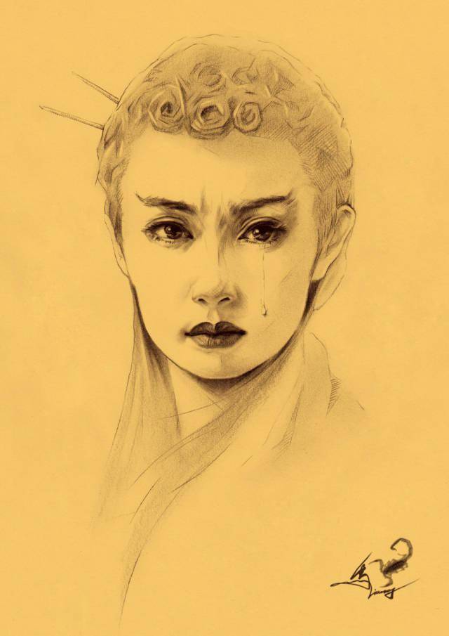 唯美少女素描头像,美腻了!