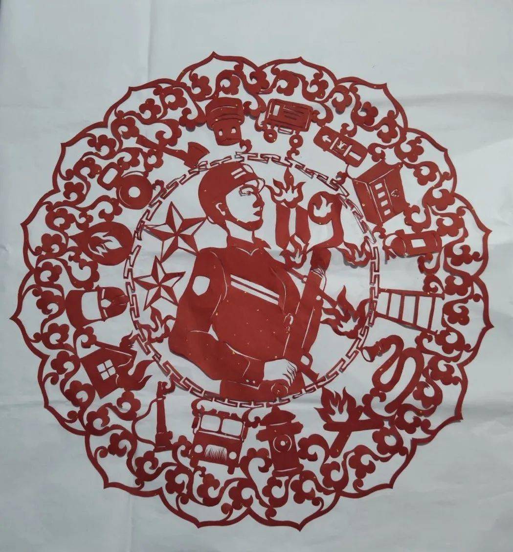 消防主题的剪纸你见过吗