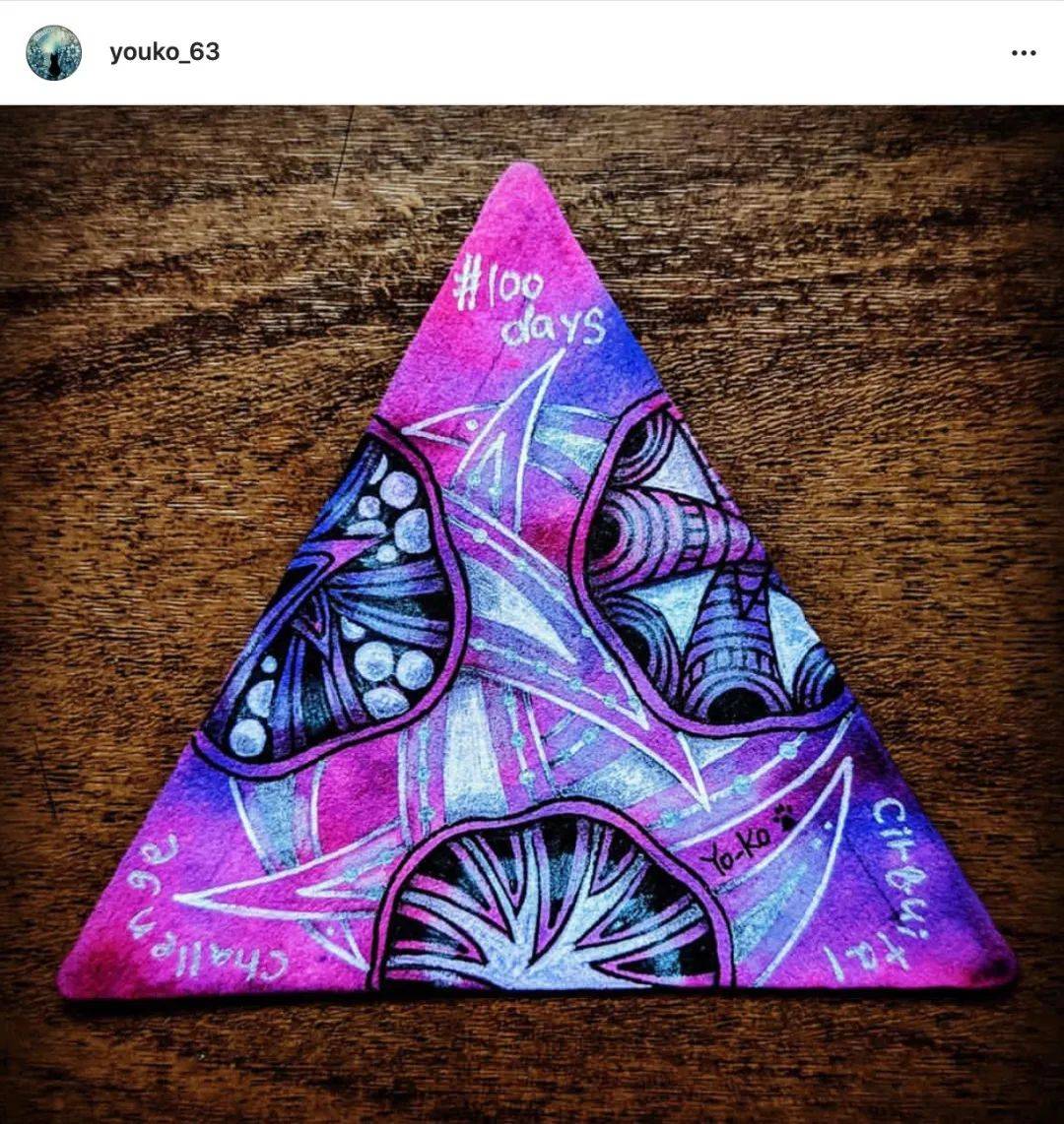 每天一张禅绕画羽毛技法feathering