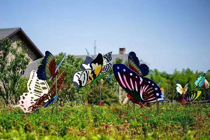 你就是蝴蝶仙子随手一张自拍加上无处不在的蝴蝶图案与装饰郁郁葱葱的