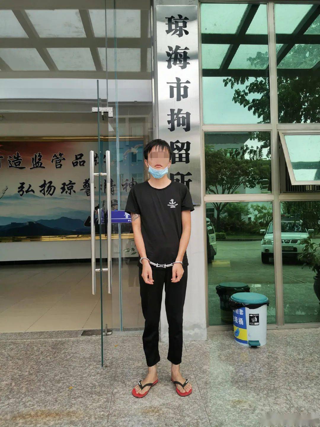 琼海公安交警依法行政拘留一名无证驾驶交通违法行为人