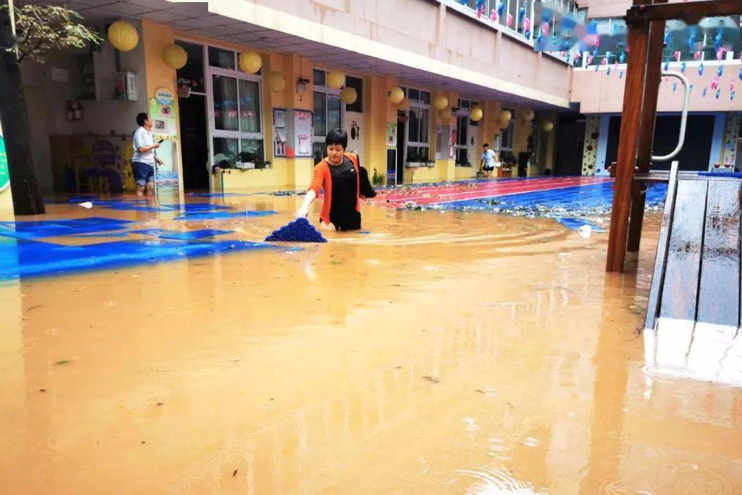 市中区实验幼儿园受灾现场
