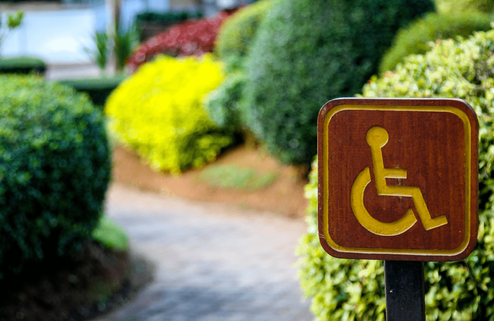 公园景区绿地广场包含的无障碍元素建筑物出入口坡化低位服务设施无