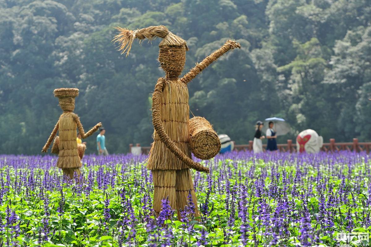 第五届稻草文化艺术节石门公园开幕 32组稻草造型让非遗"活"起来