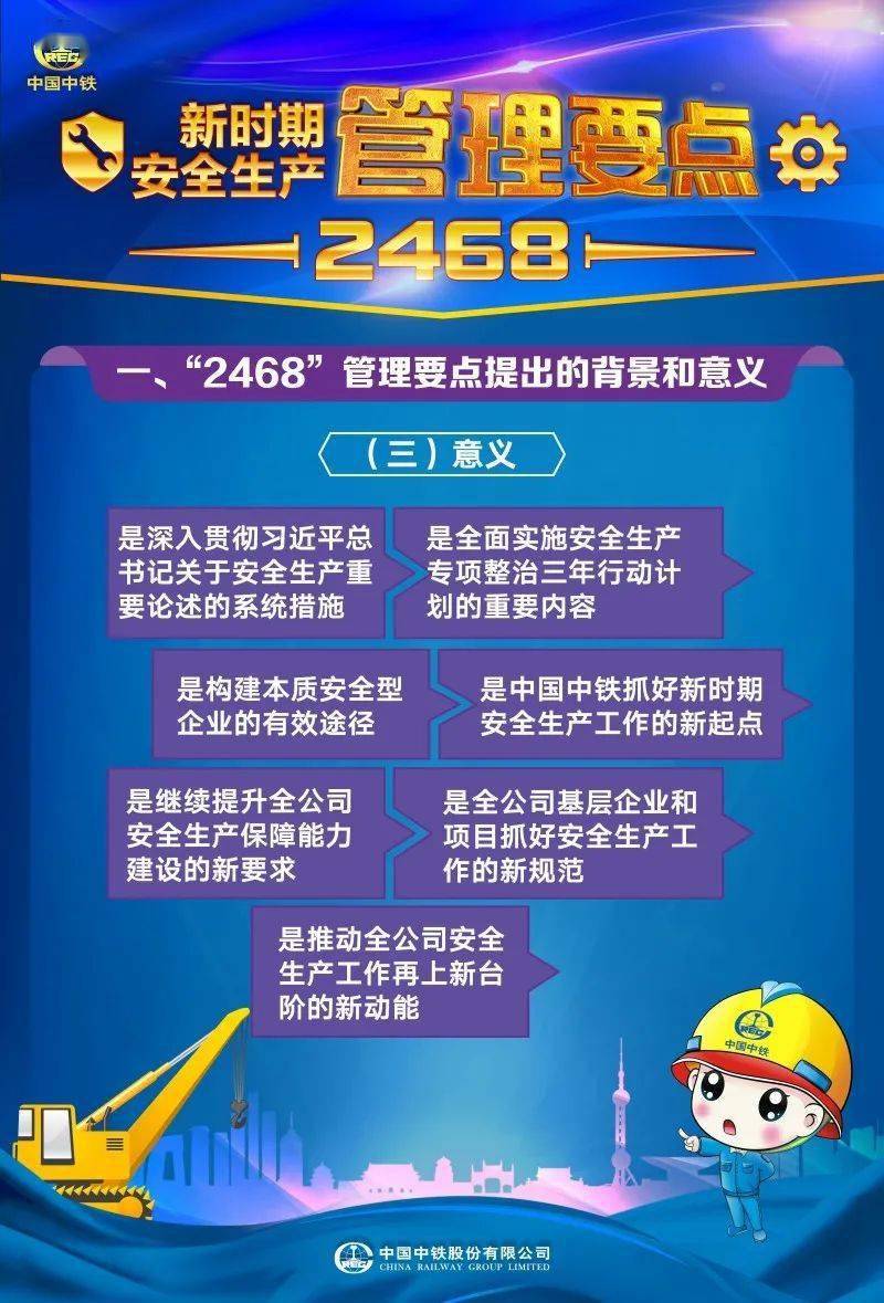 重点学习中国中铁新时期安全生产2468管理要点