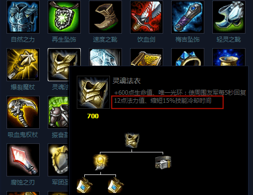 lol早期的辅助装备有多强回血又回蓝自带群体减cd效果