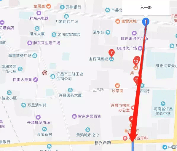 许昌单行道示意图2020图片