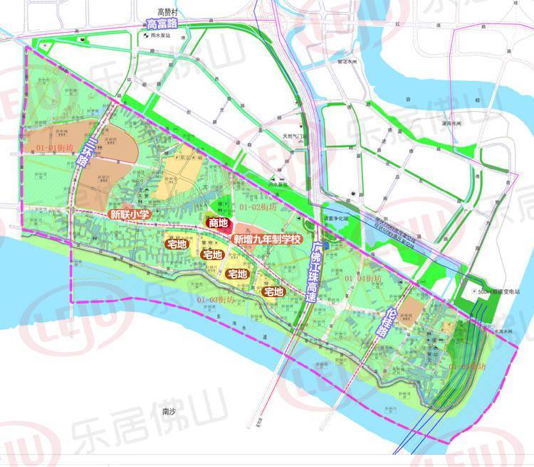 杏坛智能装备小镇的相关规划,按照当时的规划图,顺德高新区二期所在
