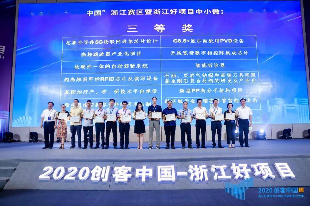 2020年创客中国浙江好项目中小微企业创新创业大赛台州市喜获佳绩