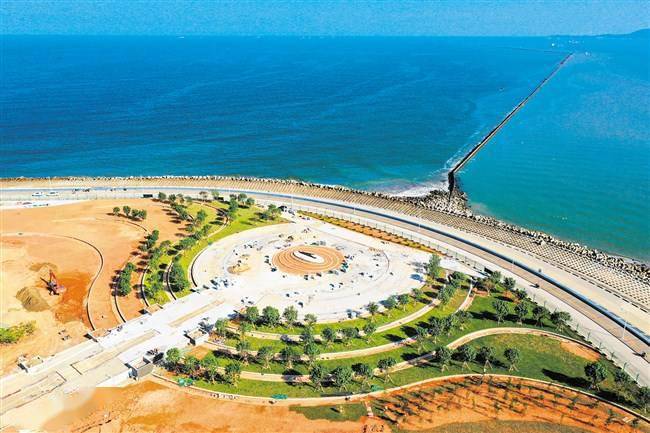 津湾公园东海岸公园芳容初现,国庆开园迎客