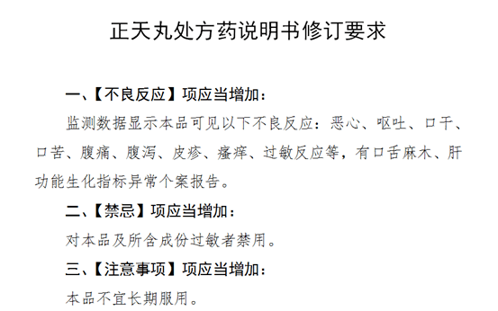区域内上述药品的药品上市许可持有人按要求做好相应说明书修订和标签