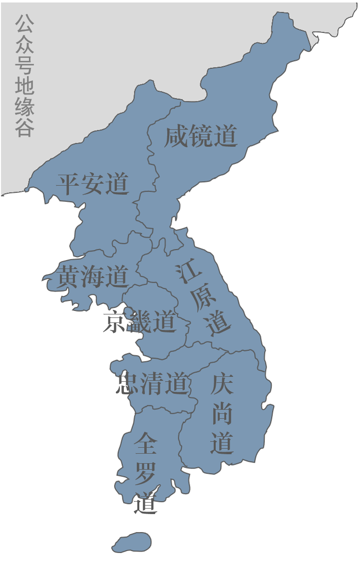 朝鲜半岛行政区划地图图片