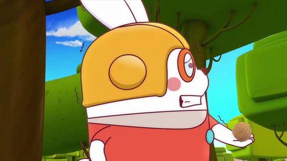 阿u跳跳这眼神没谁了能把菠萝当松塔也算是个奇才