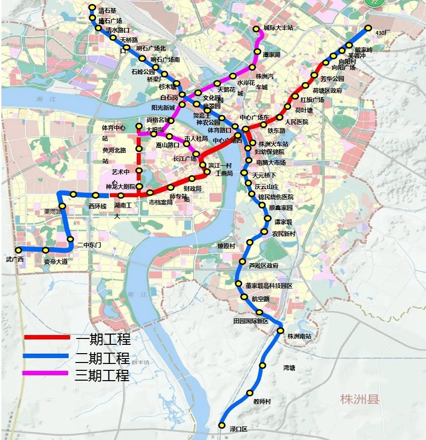 株洲轻轨站点布局图图片