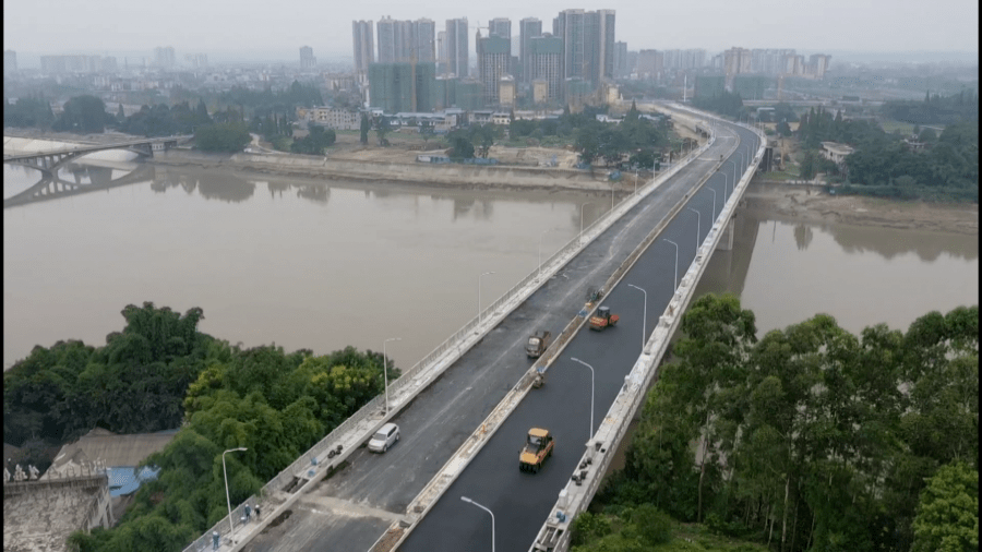 岷江二桥项目进入收尾阶段 全线通车倒计时!