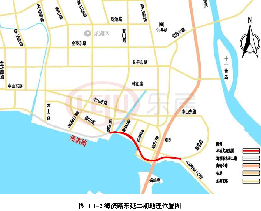 汕头海滨路西延规划图图片