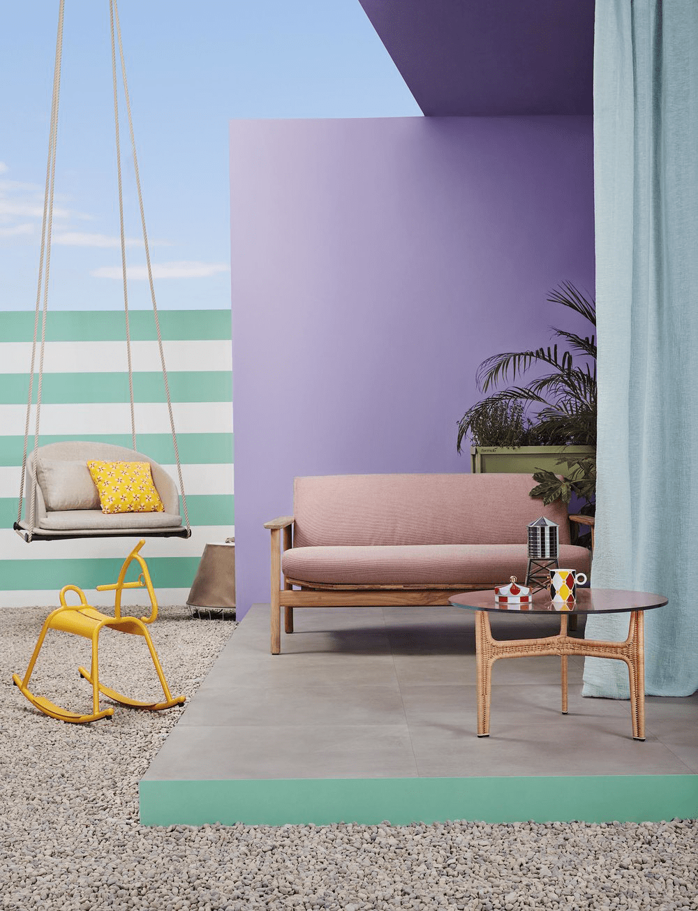 马卡龙色的软装搭配,爱极了这么甜的空间设计!