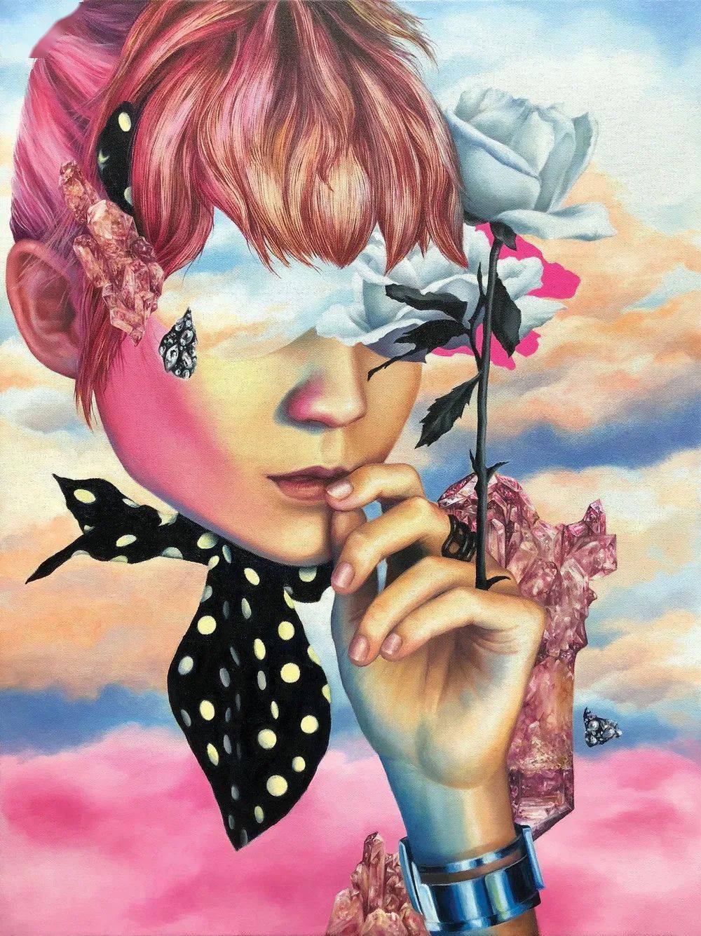 泰国艺术家的绝美人物拼贴创意画作