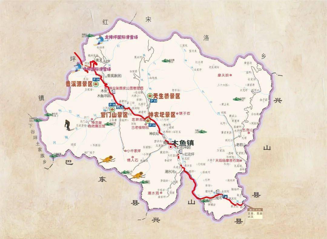 快收藏最新神农架全域全景图让你玩转各景区
