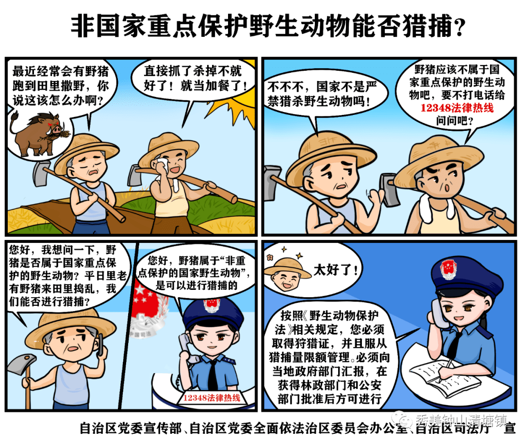 野生动物保护法漫画宣传