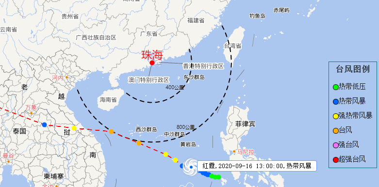 台风红霞生成!珠海发布预警!暴雨 大风要一直到